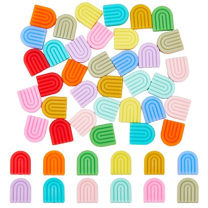 36 шт 12 цвета силиконовые бусины, изготовление ожерелий и браслетов своими руками, арка/радуга