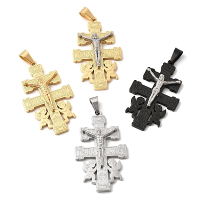 304 подвески из нержавеющей стали, религия Иисус крест амулеты, вакуумное покрытие pvd