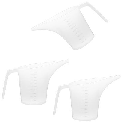 Food Grade Polypropylene (PP) Graduation Measuring Cup Tools, with Angled Grip and Spout