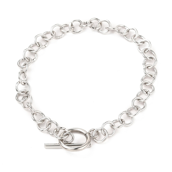 Унисекс вакуумное покрытие pvd 304 браслеты из нержавеющей стали rolo chains, долговечный, с Переключить застежками