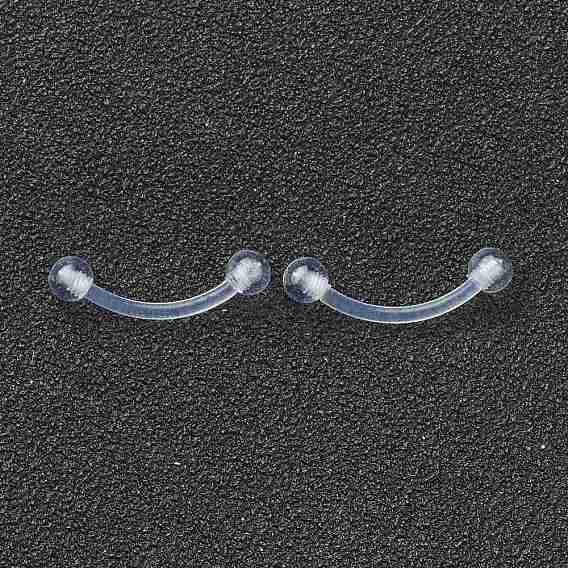 Акриловые кольца для бровей, изогнутая штанга, украшения для пирсинга бровей