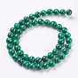 Synthetic Malachite Beads Strands, Round, Dyed