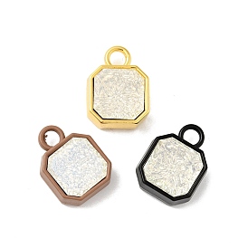 Glass Imitation Austrian Crystal Pendants, with Brass Findings, Octagon
