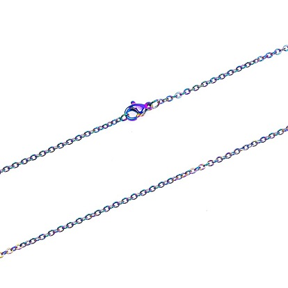 Stainless Steel Cable Chain Necklace, for Beadable Necklace Making