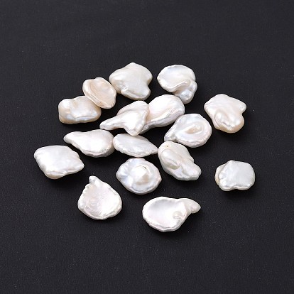 Natural Keshi Pearl Beads, Cultured Freshwater Pearl, No Hole/Undrilled, Nuggets