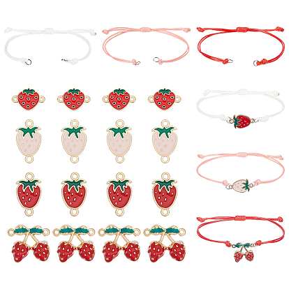 Наборы браслетов своими руками, включая изготовление браслетов из вощеного полиэстерного шнура., подвески из сплава эмали