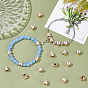 Nbeads 200Pcs UV Plating Acrylic European Beads, Large Hole Beads, Heart with Peace Sign