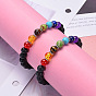 Rainbow Lava Stone Yoga Beaded Bracelet - Premium Quality Gemstone Jewelry