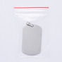 201 Stainless Steel Pendants, Manual Polishing, Rectangle, Stamping Blank Tag