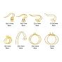 DIY Dangle Earring Making Kits, Including 6Pcs Brass Pendants, 42Pcs Leverback Earring Findings, Wine Glass Charm Rings and Earring Hooks