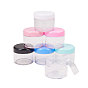 20G PS Plastic Portable Facial Cream Jar Sets, Empty Refillable Cosmetic Containers, with Screw Lid