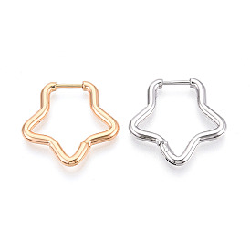 Серьги из 304 нержавеющей стали, звезда