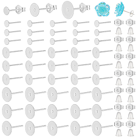 48шт. 3 стили фурнитура для сережек из стерлингового серебра, с гайкой 16шт.