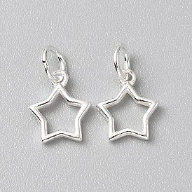 925 Hohlanhänger aus Sterlingsilber, mit Ringe springen