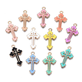 Pendentifs en émail , croix, sans cadmium et sans nickel et sans plomb