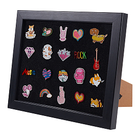 Настольные деревянные витрины для медалей, с внутренней частью из искусственной кожи и видимым окном, прямоугольные