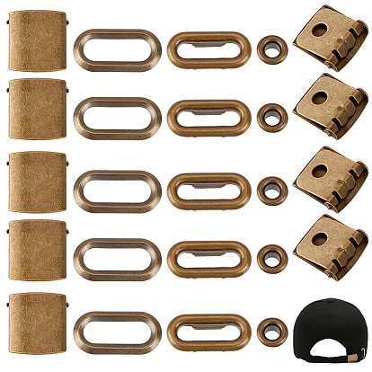36 Наборы железных застежек для бейсбольных кепок, пряжек и зажимов для ремешков, пряжка для шляпы с ушком, регулируемые пряжки для лямок рюкзака