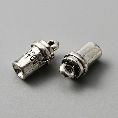 Tibetan Style Alloy Charms, 3D Coffee Cup Charms