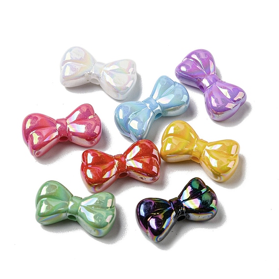 UV Plating Acrylic Bead, Bowknot