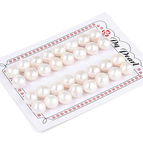 Класс ааа натуральный культивированный пресноводный жемчуг, половине просверлил, полукруглый, плоский зад