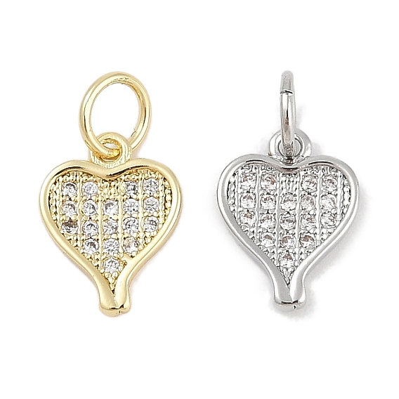 Стойки обшивки латунные прелести, с кубического циркония, сердце, долговечный, без свинца и без кадмия, с целью перехода в кольце