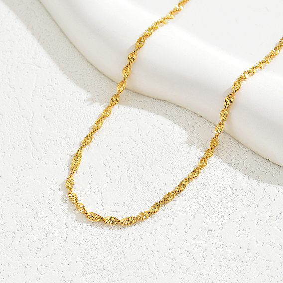 Простые и элегантные 201 женские ожерелья из нержавеющей стали с цепочкой