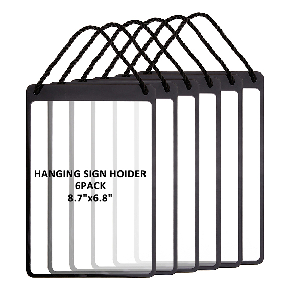 Erasable PVC Hanging Price Tags with Rope, Rectangle