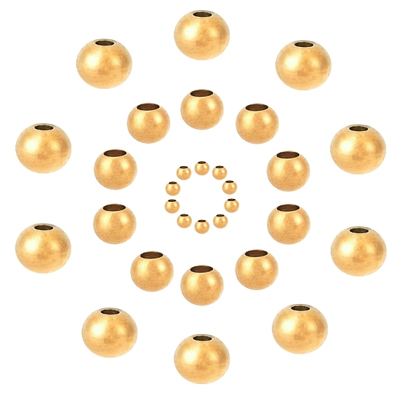PVD Vacuum Plating 304 Stainless Steel Beads, Round