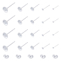 304 Stainless Steel Stud Earring Findings, For Half Drilled Beads, with 50PCS Ear Nuts