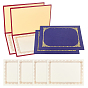 DIY Certificate Holder Sets, Diploma Holders, with Document Covers with Gold Foil Border and Letter Size Blank Paper, Office Products