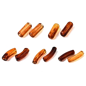 Прозрачные акриловые бусины, имитировать янтарные бусы, трубка