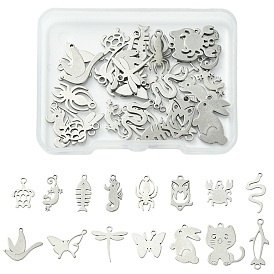 30 шт 15 стили 201 подвески из нержавеющей стали, лазерная резка