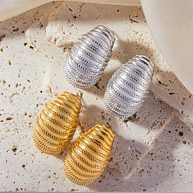 Titanium Steel Stud Earrings, for Women