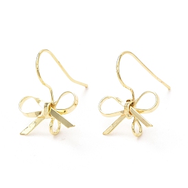 24 pièces de boucles d'oreilles en laiton, avec boucle, bowknot, avec 40 écrous d'oreille en plastique