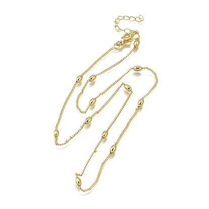 3мм латунные овальные витые цепочки ожерелья, без свинца и без кадмия, долговечный, стойки покрытие