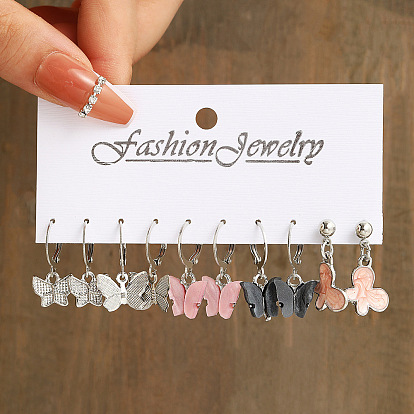Acrylic Butterfly Earrings Set - Creative and Minimalist Butterfly Pendant Earrings