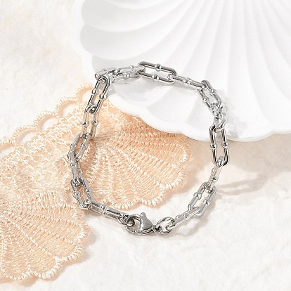 304 браслеты-цепочки из нержавеющей стали со скрепками для женщин и мужчин