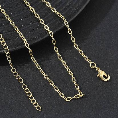 2.2mm Messing-Kabelkettenhalsketten für Damen, langlebig überzogen