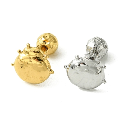 Ion Plating(IP) 304 Stainless Steel Ear Studs, Ladybug