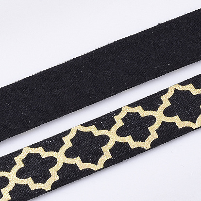 Cuerda elástica plana, con diseño de flores