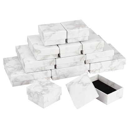 Boîtes à bijoux en carton, carré et rectangle