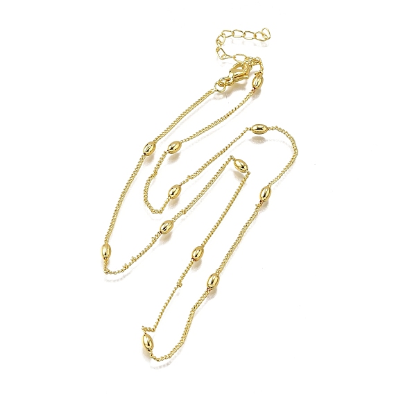 3мм латунные овальные витые цепочки ожерелья, без свинца и без кадмия, долговечный, стойки покрытие