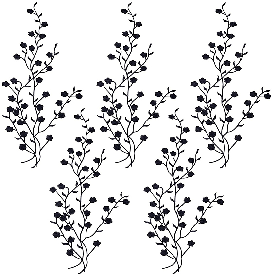 6Pcs Cotton Embroidery Ornament Accessories, Appliques, Flower