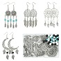 Комплекты серег своими руками, включить 25шт. ссылки, 58 подвески из сплава шт., 20 шт. стеклянные круглые бусины, 20шт. синтетический кварц, 20шт синтетическая бирюза, 80 шт. 304 соединительные кольца из нержавеющей стали