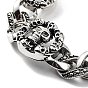 Retro Alloy Skull Link Chain Bracelets for Women Men