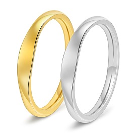 Stainless Steel Plain Band Rings