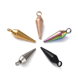 201 Stainless Steel Pendants, Cone Charm