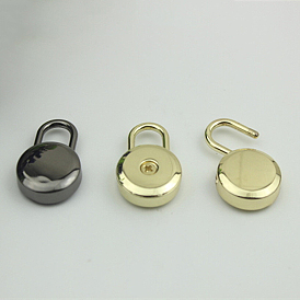 Zinc Alloy Twist Bag Lock Purse Catch Clasps, Round-shaped Lock, for DIY Bag Purse Hardware Accessories