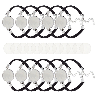 Наборы для самостоятельного изготовления замшевых браслетов, в том числе кабошоны из прозрачного стекла