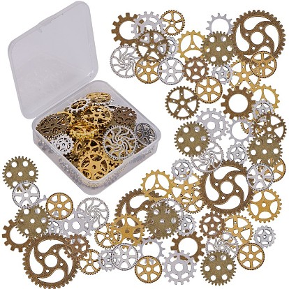Tibetan Style Alloy Pendants/Links, Gear